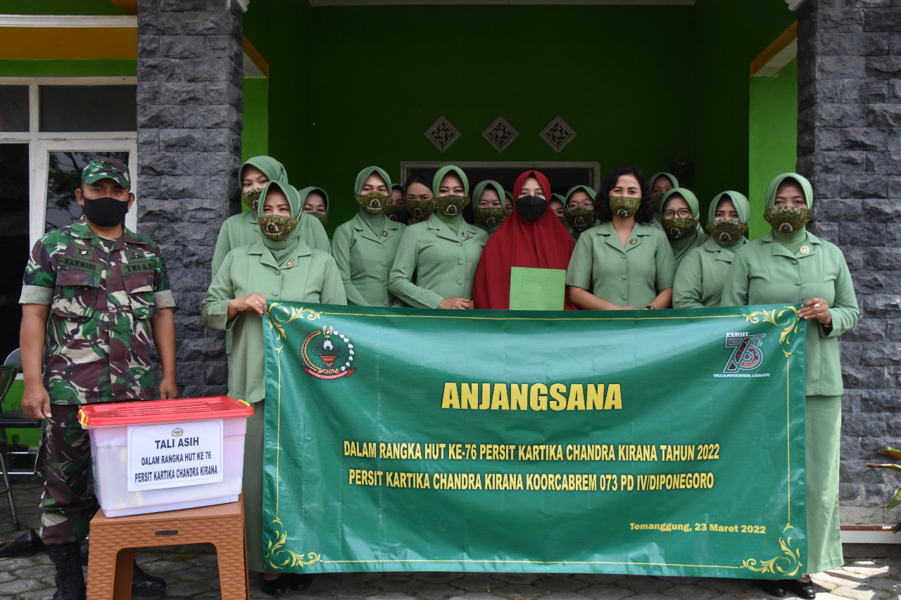 Sambut HUT Persit Ke-76 Tahun 2022, Persit Korem 073/MKT Laksanakan Anjangsana